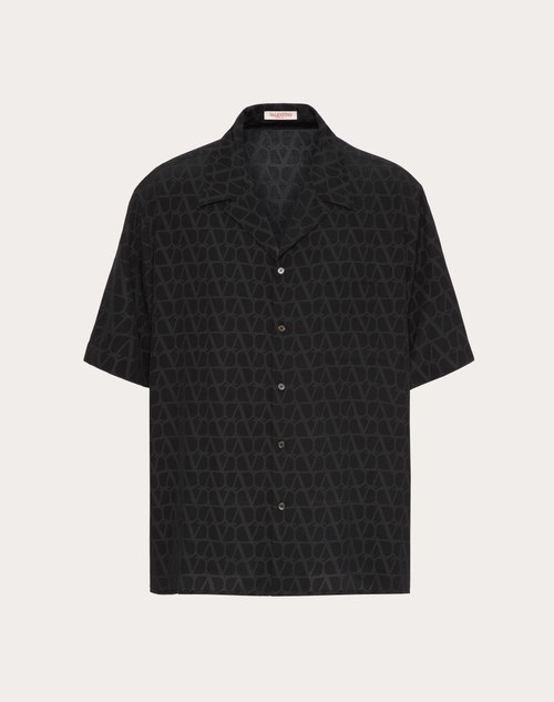 Valentino Garavani Toile Iconographe-print silk shirt - Black