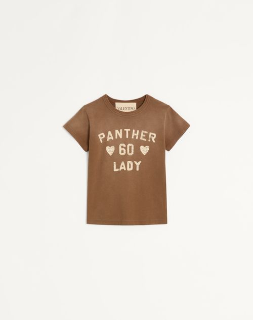 Valentino - Camiseta De Algodón - Avellana - Mujer - Camisetas Y Sudaderas