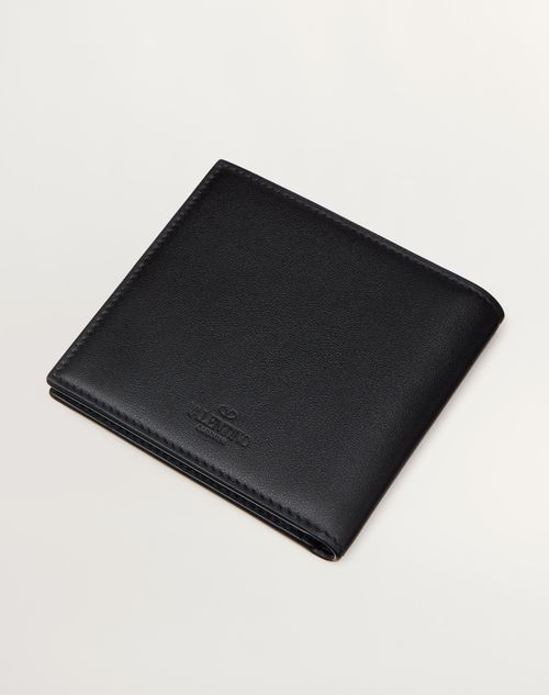 Vロゴ シグネチャー ウォレット for メンズ インチ ブラック Vロゴ シグネチャー ウォレット for メンズ インチ ブラック