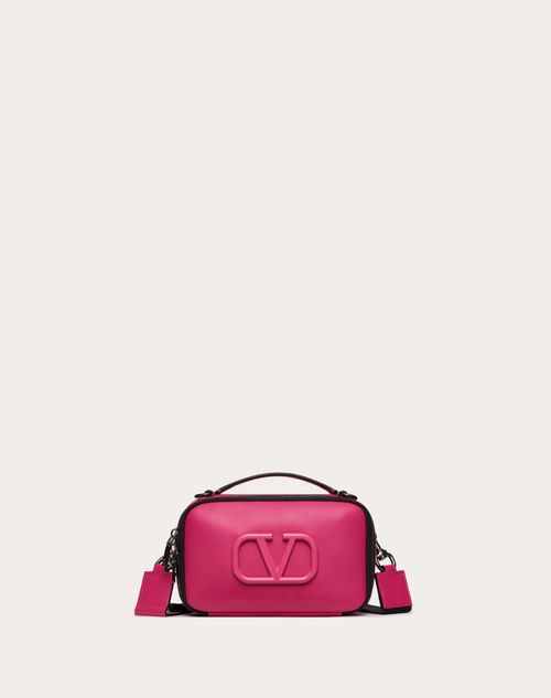 Valentino Garavani - Lacquered Vlogo Signature Leather Crossbody Bag - Pink - Man - Man Sale