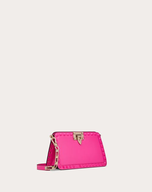 Valentino Garavani - Rockstud Calfskin Clutch - Pink Pp - Woman - Woman Bags & Accessories Sale