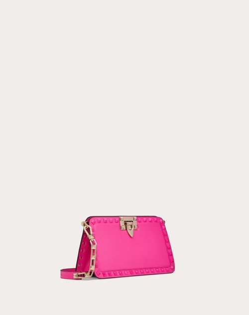 Valentino Garavani - Bolso Tipo Sobre Rockstud De Cuero De Becerro - Pink Pp - Mujer - Rebajas De Bolsos Y Accesorios Para Mujer