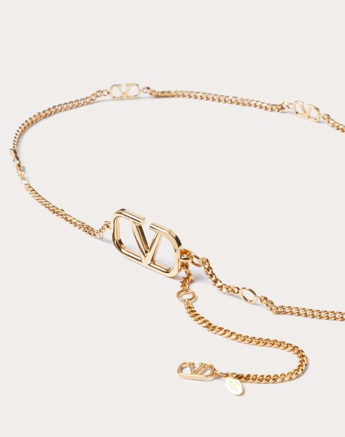 Valentino Garavani Vlogo Signature Chain Belt Woman Gold L