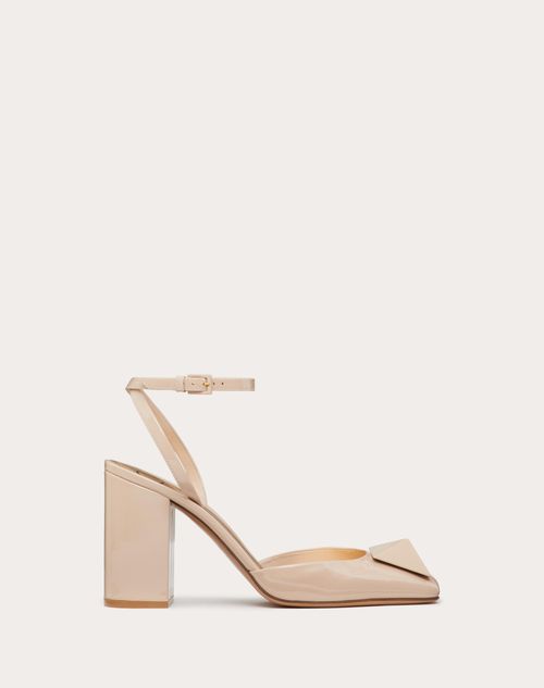 Valentino Garavani - Escarpins One Stud En Cuir Verni Avec Clou Assorti, Talon : 90 mm - Powder Rose - Femme - Soldes Femme