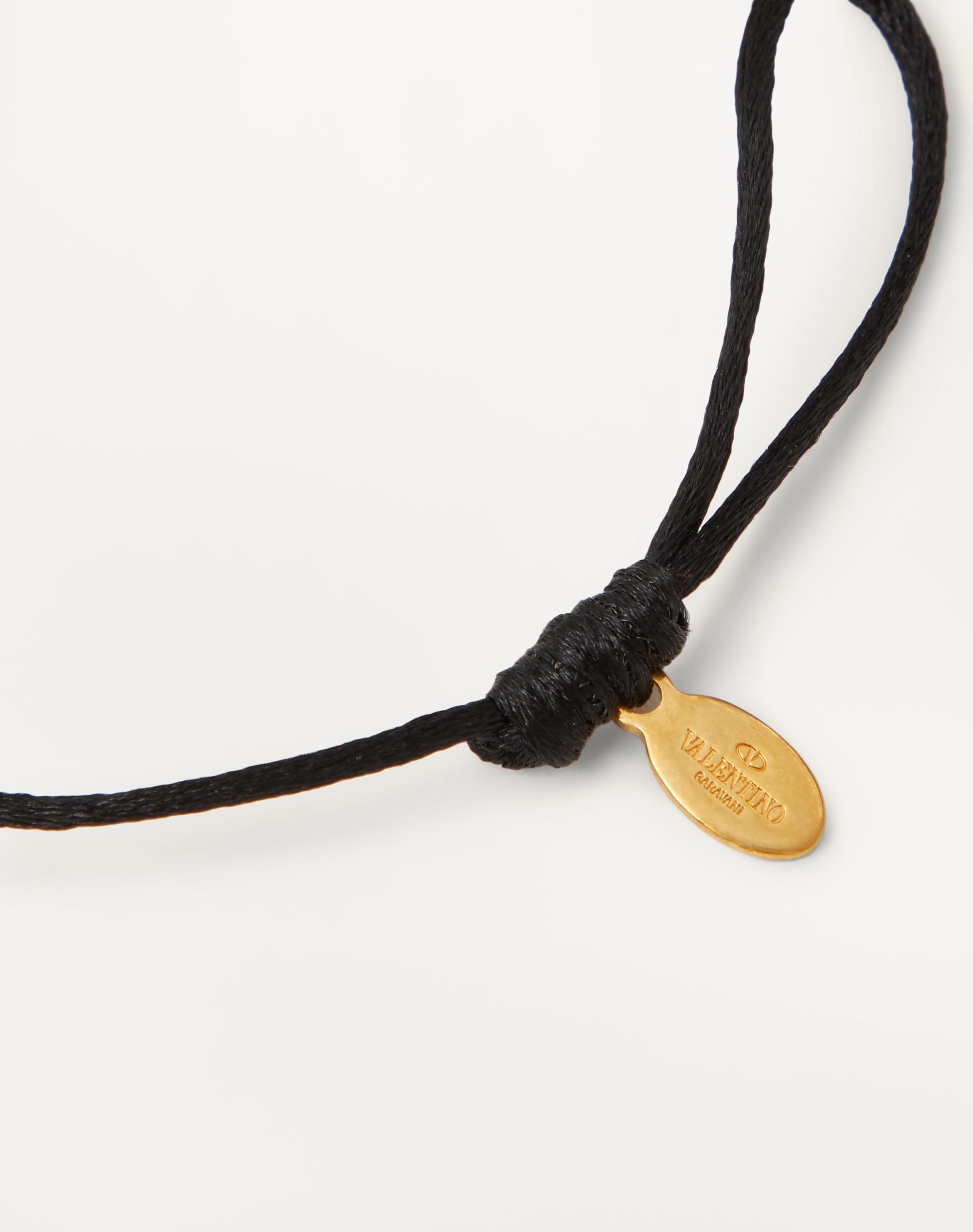 Vlogo Signature Bracelet In Cotton And Swarovski® Crystals