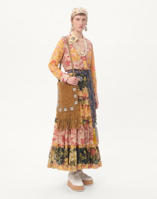 Valentino - Shirt In Mussola Paisley Speculare Voyage Imaginaire - Multicolor - Woman - Shirts And Tops