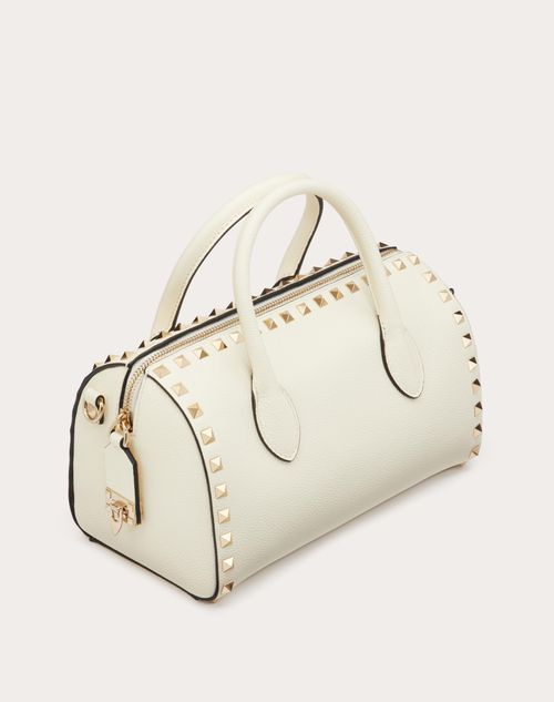 White Valentino Leather Boston Bag