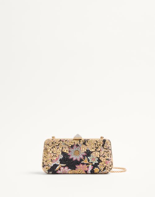 Valentino Garavani - Carry Secrets Minaudiere With Rhinestones Apres L'hiver Motif - Multicolour/crystal - Woman - Clutches