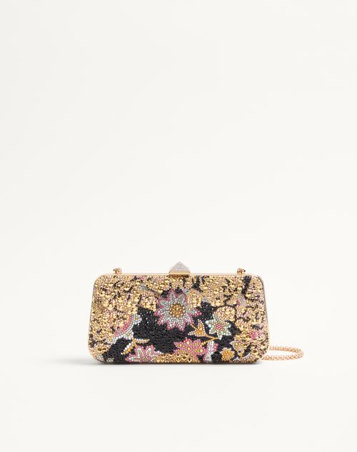 Valentino Garavani - Carry Secrets Minaudiere With Rhinestones Apres L'hiver Motif - Multicolour/crystal - Woman - Clutches
