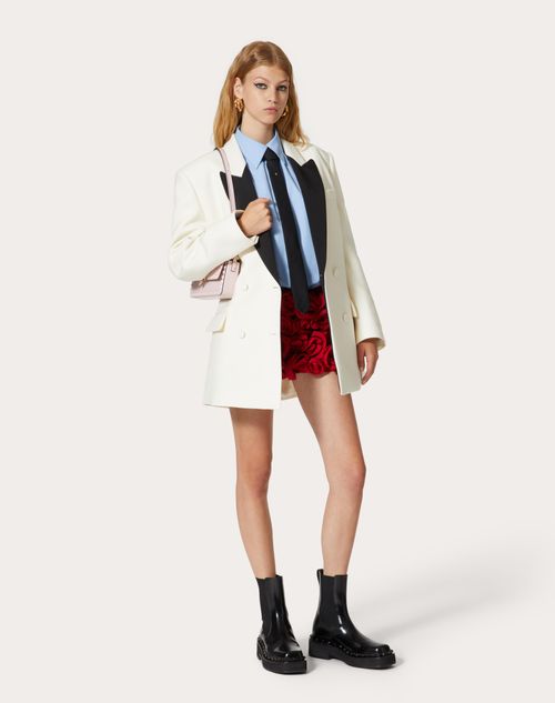 Valentino - Blusa De Compact Popeline - Iris Liliac - Mujer - Camisas Y Tops