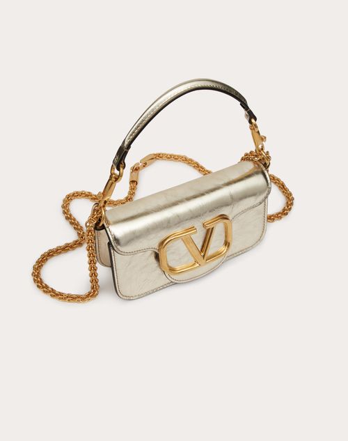 SMALL LOC METALLIC CALFSKIN SHOULDER BAG