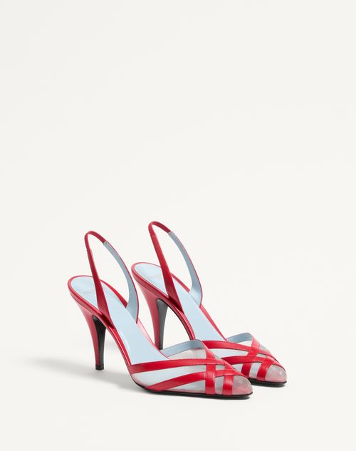 Impudance Slingback Pumps In Kidskin And Mesh 90mm for Woman Impudance Slingback Pumps In Kidskin And Mesh 90mm for Woman