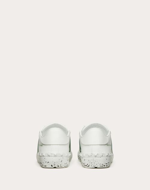 Valentino Garavani - Open For A Change Sneaker In Bio-based Material - White/english Green - Man - Man View All