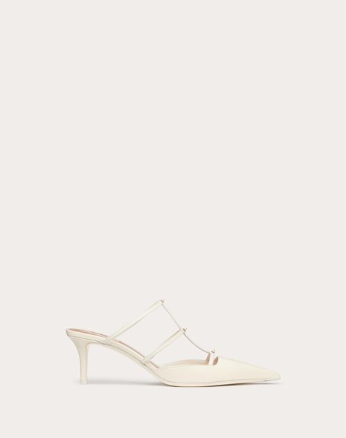 Valentino Garavani - Rockstud Wispy Calfskin Mule 60mm - Ivory - Woman - Pumps