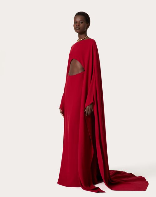 Valentino - Langes Kleid Aus Cady Couture - Merlara - Frau - Shelf - Pap - L'ecole Rosso