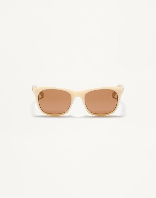 Valentino - レクタンギュラー アセテート アイウェア - アイボリー/ブラウン - ユニセックス - アイウェア