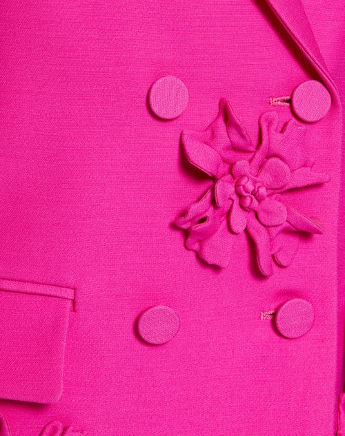 Valentino - Blazer De Crepe Couture Con Bordado Floral - Pink Pp - Mujer - Abrigos Y Chaquetas