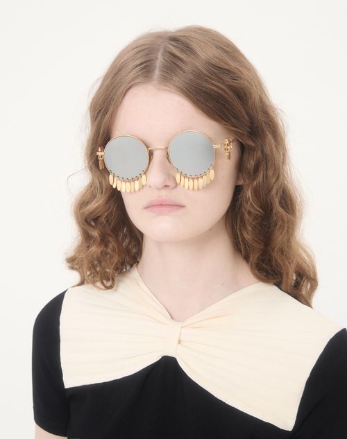 Valentino - Round Metal Frame - Gold/silver - Unisex - Eyewear