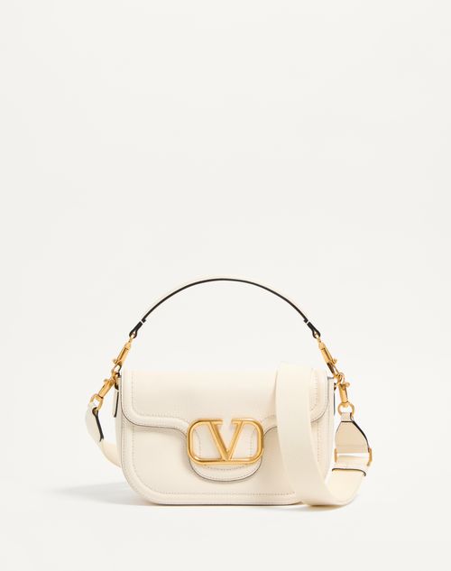 Valentino Garavani - Sac Porté Épaule Alltime En Cuir De Veau Grainé Souple - Ivoire - Femme - Valentino Garavani Alltime