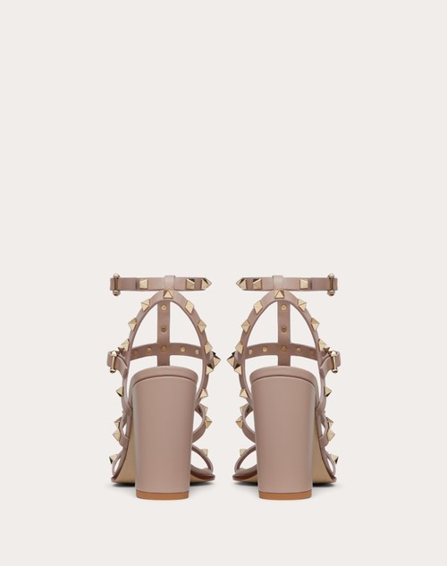 valentino rockstud 90 leather heeled sandals