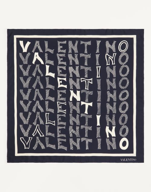 Valentino Garavani - Le Fou De L'archive Silk Scarf From The Valentino Archive - Black/ivory - Woman - Soft Accessories