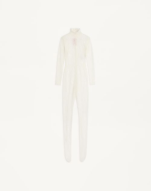 Valentino - Rebrodé Lace Jumpsuit - Ivory - Woman - Dresses