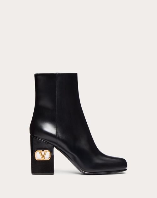 Valentino Garavani - Valentino Garavani Heritage Ankle Boot In Calfskin 90mm - Black - Woman - Boots