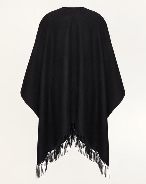 Valentino Garavani - Vlogo Signature Cashmere Poncho - Black - Woman - Soft Accessories