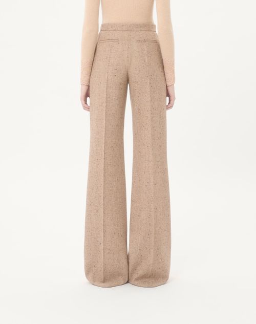 Valentino - Natté Buttoned Weave Trousers - Ivory/beige - Woman - Pants And Shorts