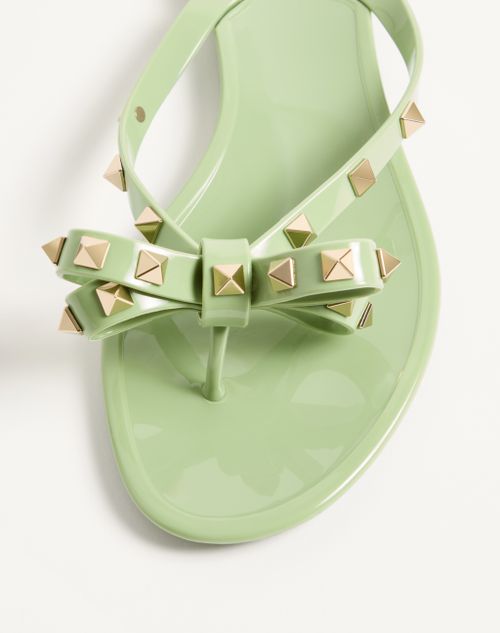 Valentino Garavani - Rockstud Rubber Slipper - Mint - Woman - Slides And Thongs