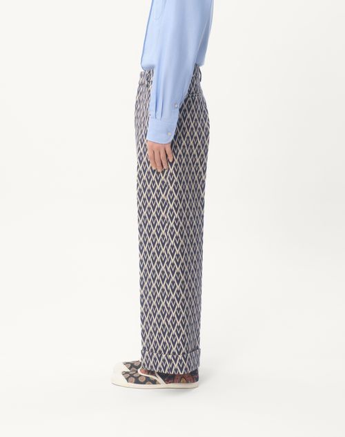 Wool Pants With Cuffs With Toute La V Jacquard Pattern for Wool Pants With Cuffs With Toute La V Jacquard Pattern for