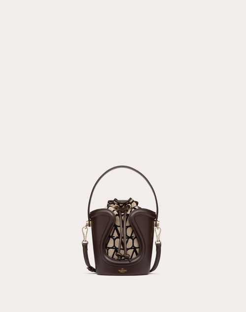 Valentino Garavani VLOGO Iconographe Mini Canvas Bucket Bag