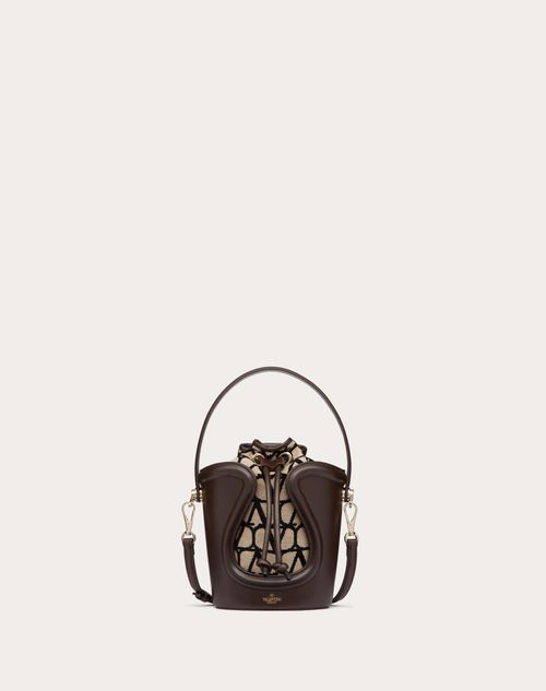 VALENTINO GARAVANI: bag in Toile Iconographe and leather - Beige