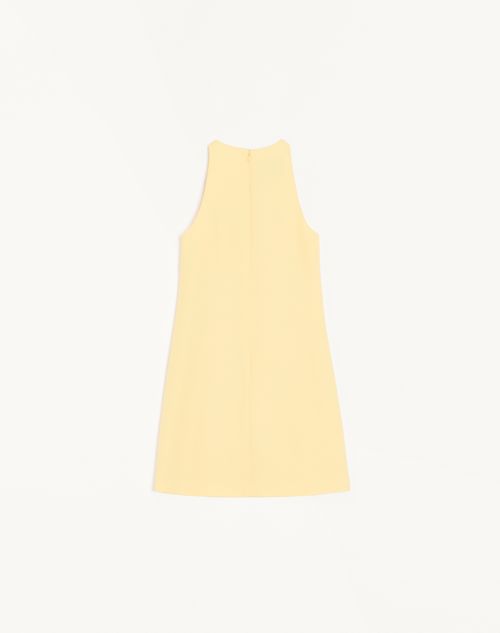 Valentino - Embroidered Crepe Couture Short Dress - Yellow - Woman - Dresses