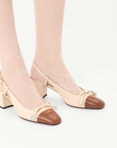 Valentino Garavani - Valet Du Roi Slingback-pumps Aus Ziegenleder 60 Mm - Butter/tabak - Frau - Pumps