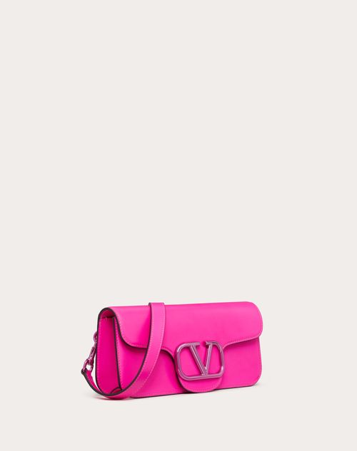 Valentino Garavani - Locò Crossbody Calfskin Bag - Pink Pp - Man - Cross Body Bags