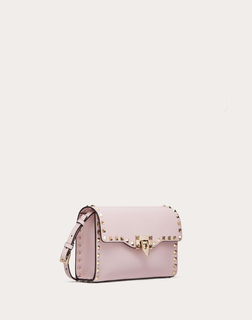 Valentino Garavani - Small Rockstud Grainy Calfskin Crossbody Bag - Water Lilac - Woman - Bags