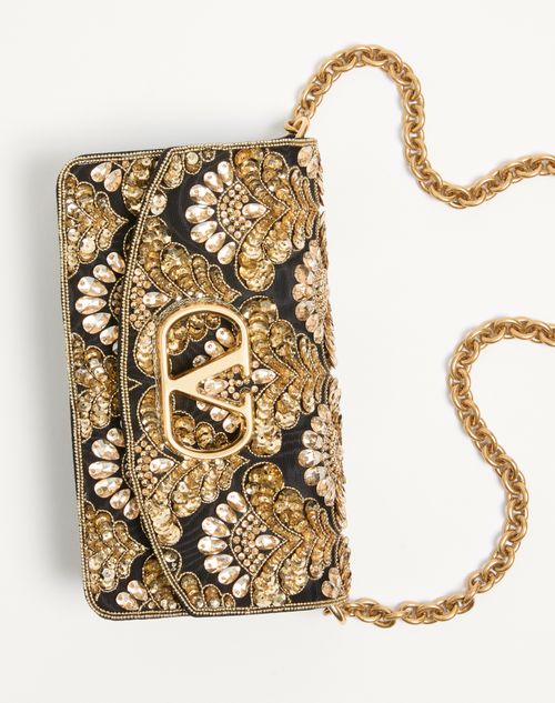 Valentino Garavani - Valentino Garavani Vain Small Embroidered Clutch - Multicolor - Woman - Shoulder Bags