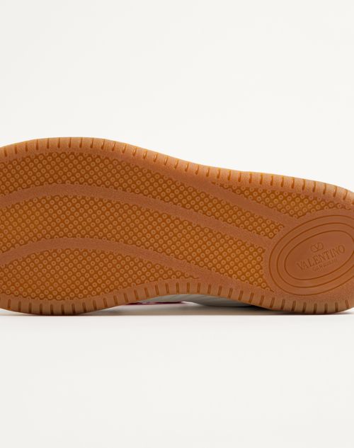 Valentino Garavani - Sparry Trainer In Split Leather And Nappa - Cobalt/white/coral - Man - Sneakers