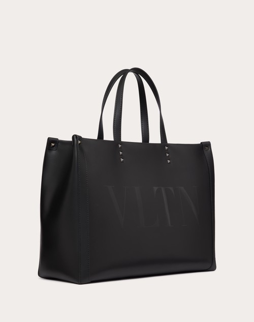 Vltn レザー ミディアム トート for メンズ インチ ブラック | Valentino JP