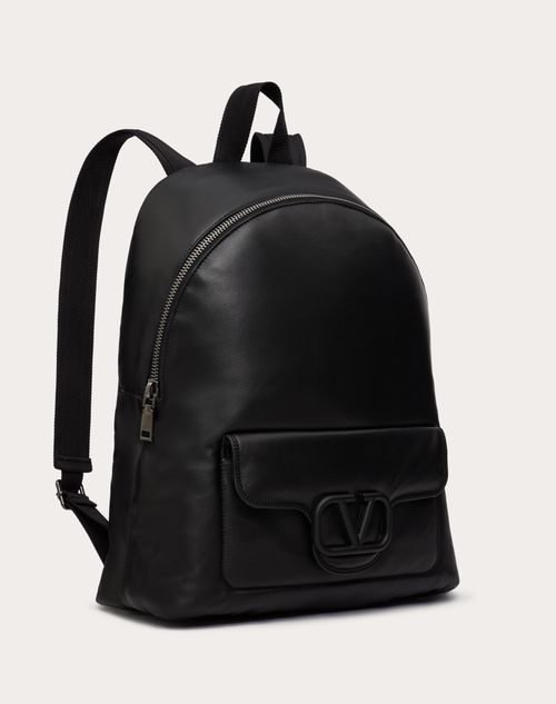 Valentino Garavani Noir Nappa Leather Backpack for Man in Black 