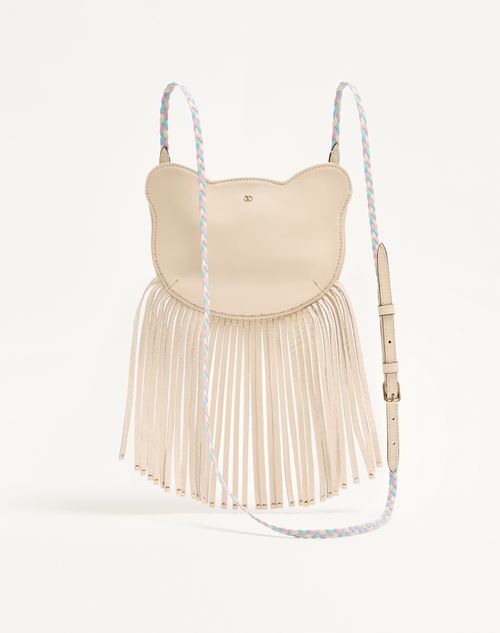 Valentino Garavani - Valentino Garavani Le Chat De La Maison Shoulder Bag With Rhinestones - Butter - Woman - Clutches
