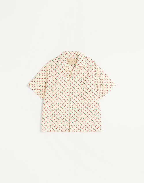 チェリフィックプリント コットンポプリン ボウリングシャツ for チェリフィックプリント コットンポプリン ボウリングシャツ for