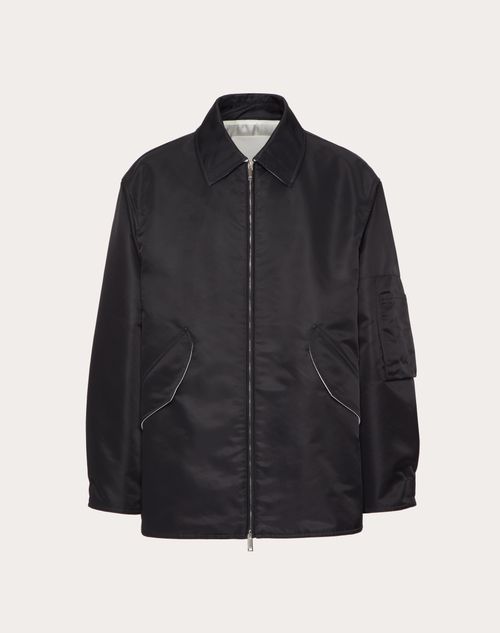 Valentino - Nylon Bomber Jacket - Black - Man - Outerwear