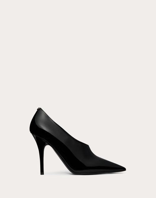 Valentino Garavani - Valentino Garavani Le Salon 105mm Patent Leather Pumps - Black - Woman - Pumps