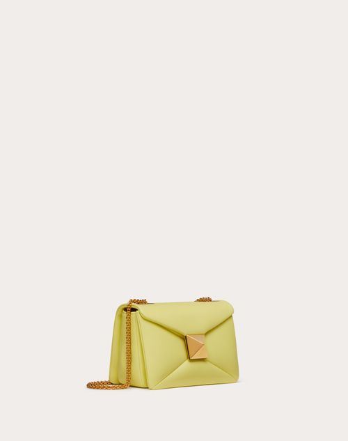 Valentino Garavani - One Stud Nappa Bag With Chain - Yellow - Woman - Shoulder Bags