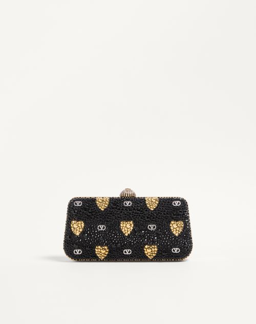 Carry Secrets Minaudiere With Rhinestone Cour De Cœur Motif