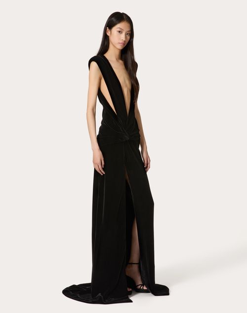 Valentino - Velvet Gown - Black - Woman - Gowns