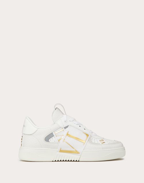 Calfskin Vl7n Sneaker With Bands for Woman in White | Valentino BA