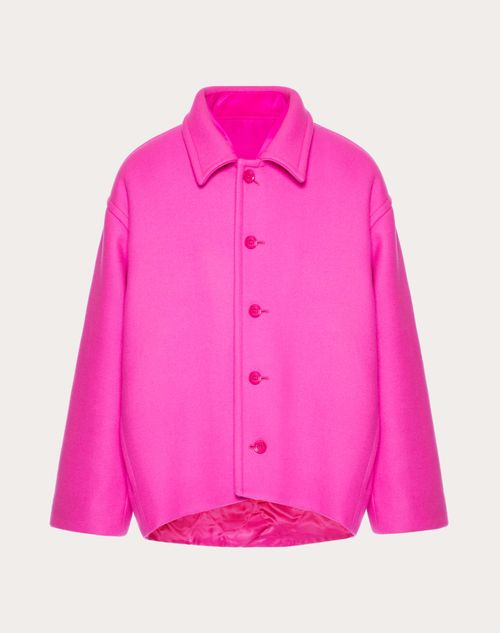 Valentino - Reversible Double-faced Wool Jacket With Inner Bomber Layer - Pink Pp - Man - Outerwear